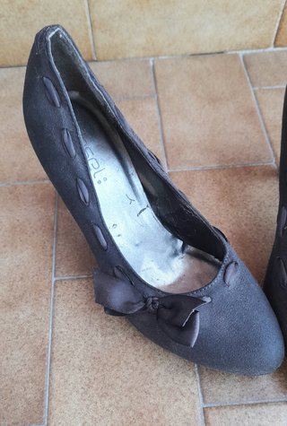 Scarpe décolleté Obsel grigie tacco taglia 37