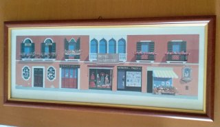 Coppia quadri con cornice in legno