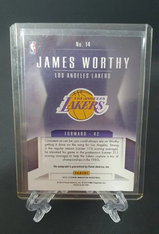 Lote 2 Cromos Auto James Worthy NBA Lakers