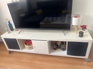 Muebles de television Ikea Kallax blanco