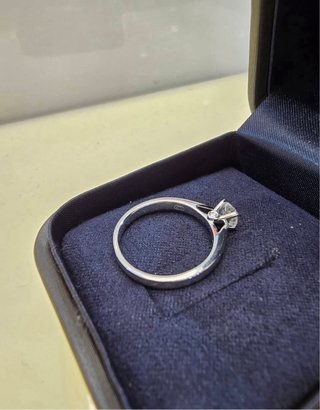 Anillo Oro Blanco 18k Diamante GIA