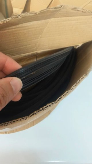 Rollo Goma Negra Junta Cristal Ventanas 60mts
