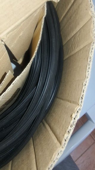 Rollo Goma Negra Junta Cristal Ventanas 60mts