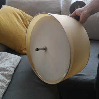 2 Lámparas de Techo Beige y blanca.