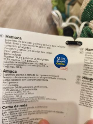 Hamaca Rocktrail Rayas Verde/Blanco