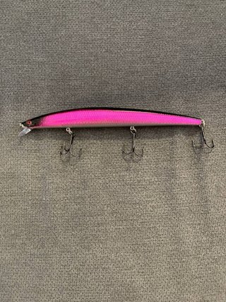 Amostra de Pesca Rígida Crankbait Minnow Rosa & Pr