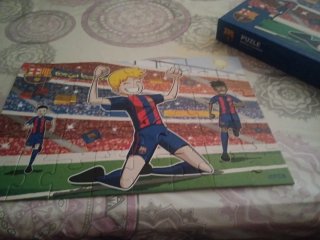 Puzzle Monta y Colorea FC Barcelona