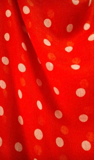 Maxi Pañuelo Mango Rojo Lunares Blancos