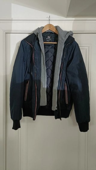 Chaqueta con capucha WAR WOLF azul marino Talla L
