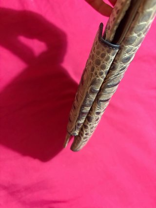Billetera de piel de vacuno con Diseño Cocodrilo