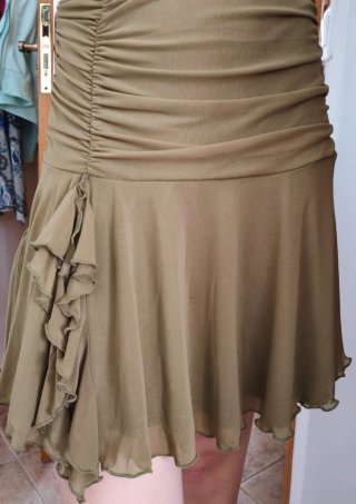 Falda SHEIN verde de verano con volantes