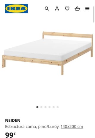 Estructura de cama de madera Ikea