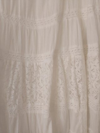 Falda larga blanca boho