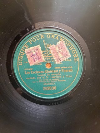 Discos antiguos de Gramófono Gramola de pizarra