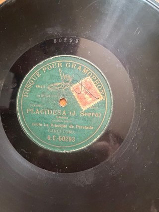 Discos antiguos de Gramófono Gramola de pizarra