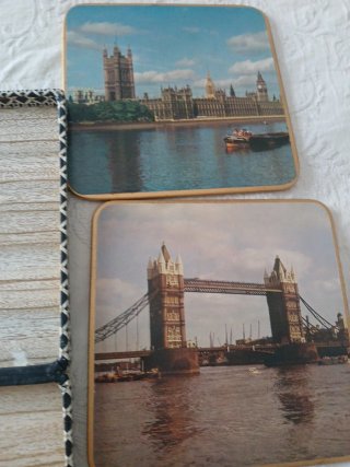 Posavasos Londres vintage años 70
