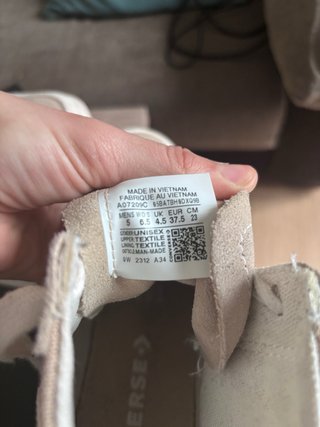 Converse Beige/Blanco Talla 37.5