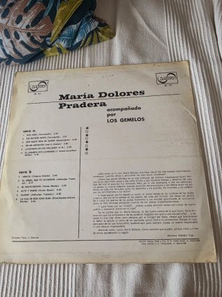 Vinilo María Dolores Pradera Zafiro