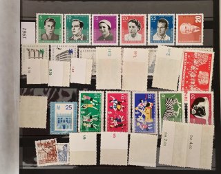 Sellos RDA 1961 MNH y hojas preimpresas Leuchtturm