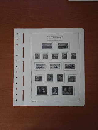 Sellos RDA 1961 MNH y hojas preimpresas Leuchtturm