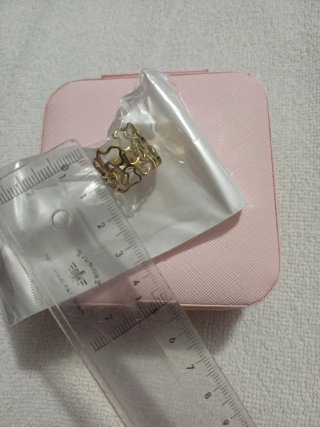 Anillo Osito Dorado Acero Inoxidable Talla 18