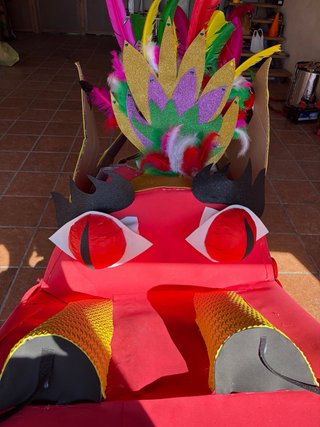 cabeza dragón chino disfraz carnaval