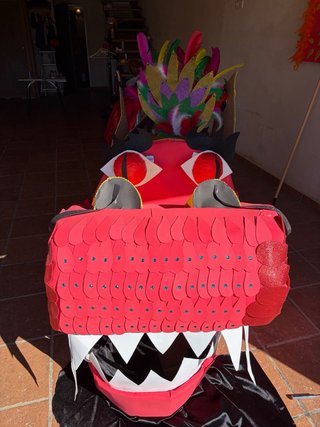cabeza dragón chino disfraz carnaval