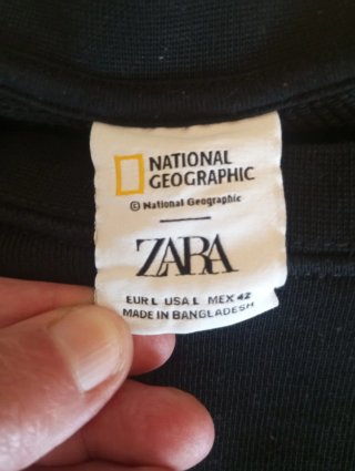 Sudadera National Geographic Zara Negra