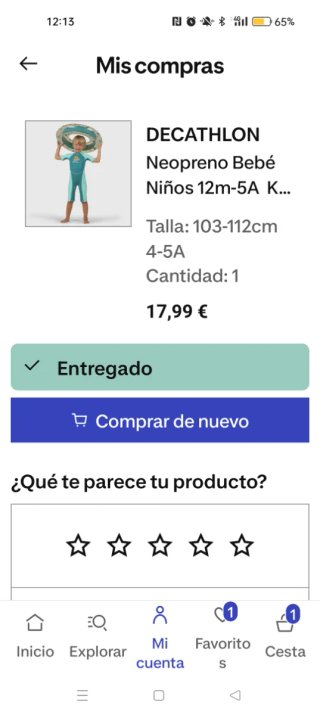 Neopreno niño Nabaiji Talla 5-6, casi sin uso.