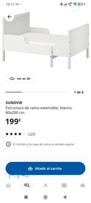 Cama infantil Ikea blanca