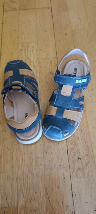 Sandalias niño azul y marrón talla 37