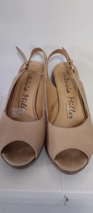Zapatos Patricia Miralles Piel Beige Talla 40