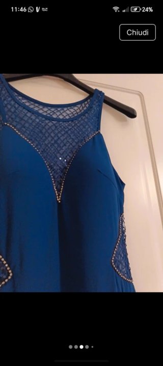 Abito elegante donna blu cobalto