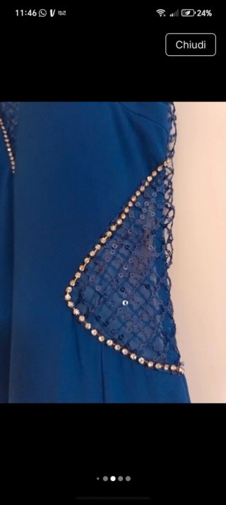 Abito elegante donna blu cobalto