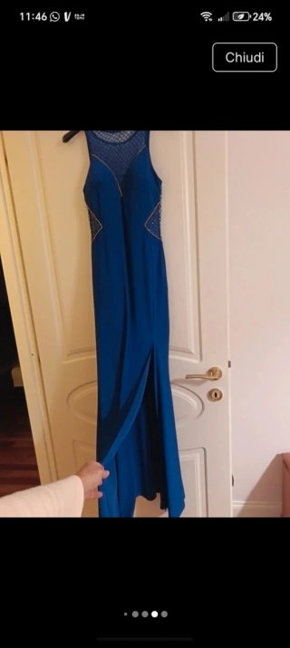 Abito elegante donna blu cobalto