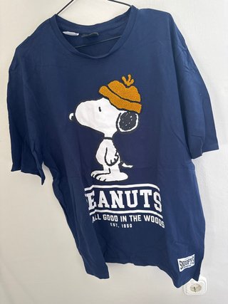 Camiseta Peanuts Snoopy Azul Talla L