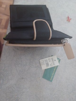 Cartera monedero mujer Bolsos negra y beige