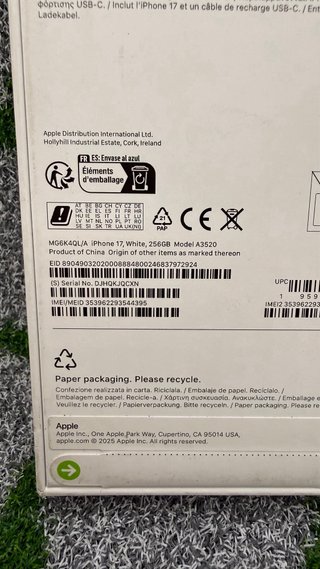 iPhone 17 256gb Bianco - Nuovo Sigillato
