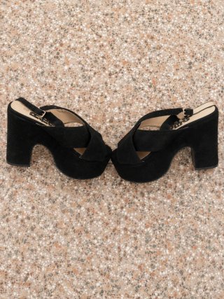 Sandalias Refresh tacón plataforma negras 37