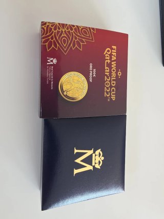 Moneda 100 Euros Oro Mundial Qatar 2022