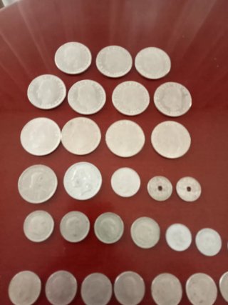 Lote de Billetes Antiguos y Monedas antiguas