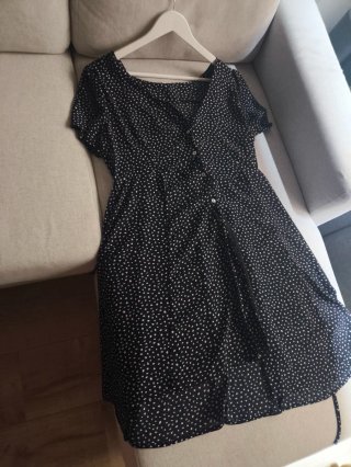 Vestido azul marino estampado ONLY Talla L