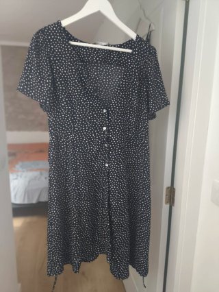 Vestido azul marino estampado ONLY Talla L