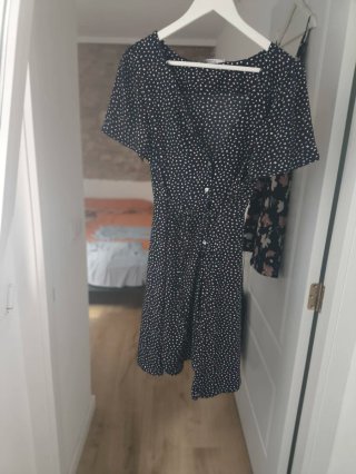Vestido azul marino estampado ONLY Talla L