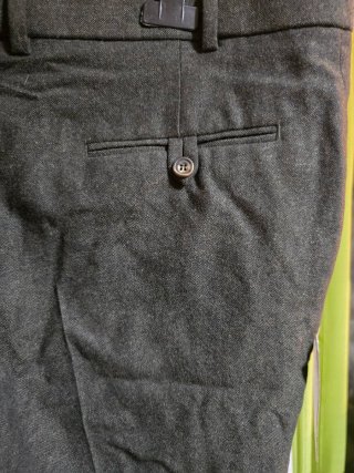 Pantalón de vestir hombre gris oscuro gordito