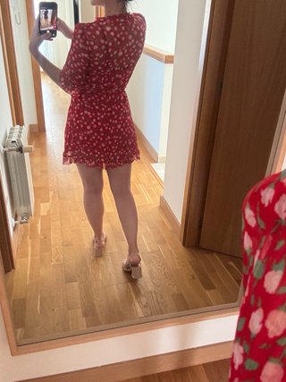 Vestido The Kooples floral rojo