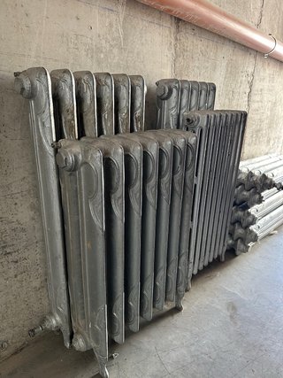 Radiadores antiguos hierro fundido labrados