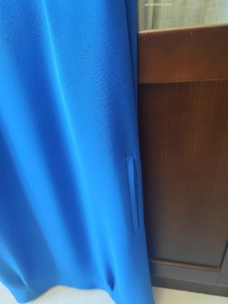 Vestido azul Elisa Rivera, bolsillos laterales
