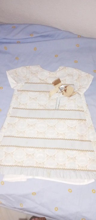 Vestido La Amapola Rayas Azul y Amarillo