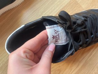 Zapatillas Replay Hombre Piel Negra y Blanca